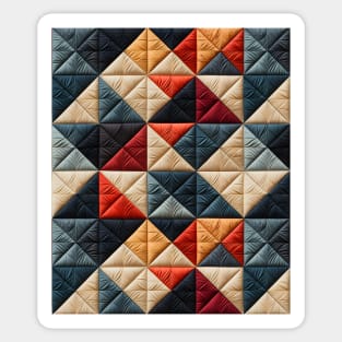 Vintage Geometric Patchwork Pattern Sticker